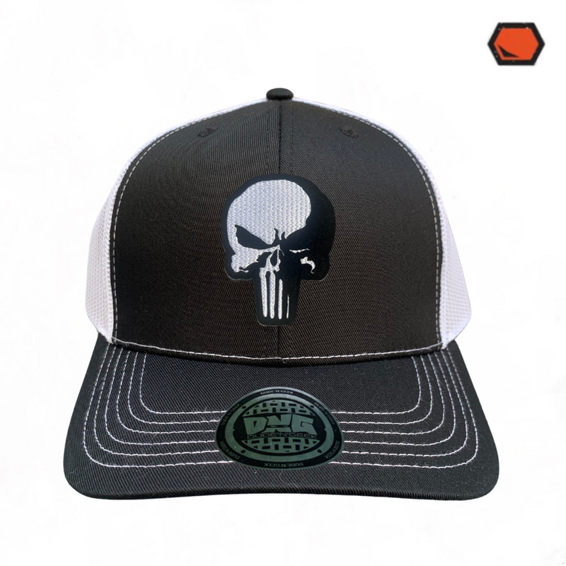 Gorra Marvel “The Punisher” Negra-Blanca Premium Trucker