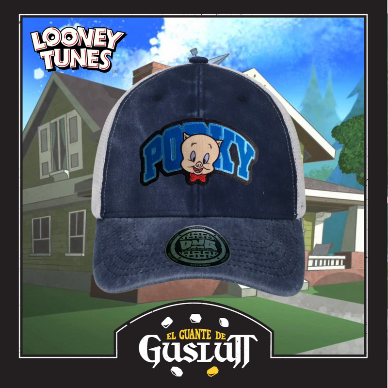 Gorra Looney Tunes “Porky Pig” Azul-Blanca Trucker