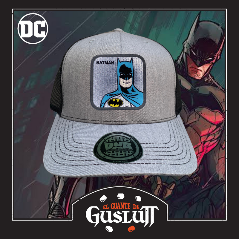 Gorra DC Comics Batman “The Knight of Gotham City” Gris-Negra Premium Trucker