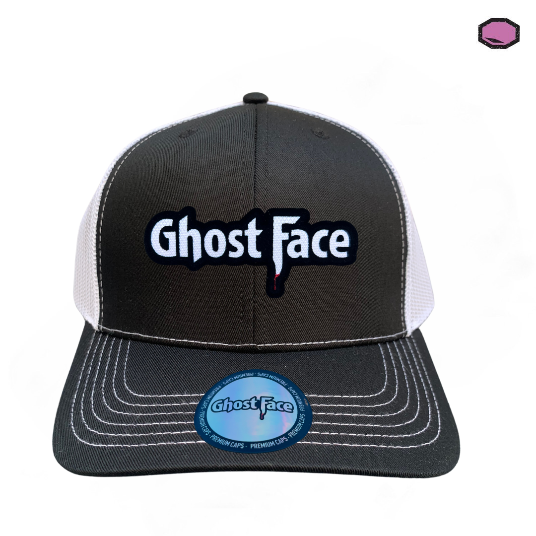 Gorra Scream “Ghostface Logo” Negra-Blanca Premium Trucker