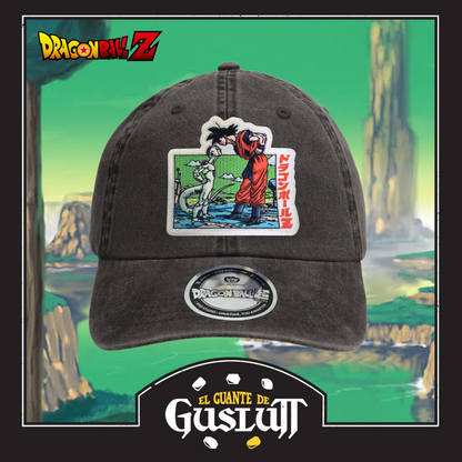 Gorra Dragon Ball Z “Goku vs Freezer” Gris Vintage