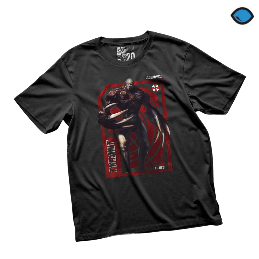 Playera Resident Evil 2 “Mr X Tyrant Reborn” Negra