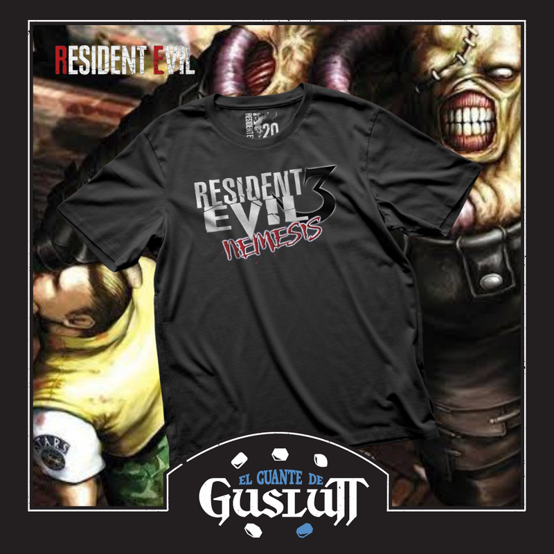 Playera Resident Evil 3 Nemesis “Logo” Negra