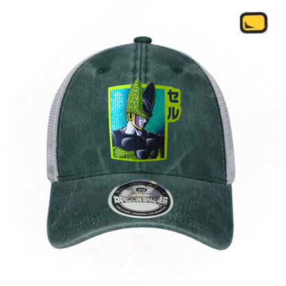 Gorra Dragon Ball Z “Cell Final Form” Verde-Blanca Trucker