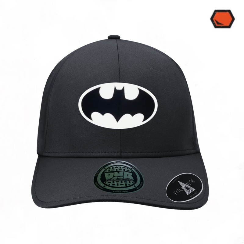 Gorra DC Comics Batman “Reflective Logo” Alpha Negra Premium Flex Fit