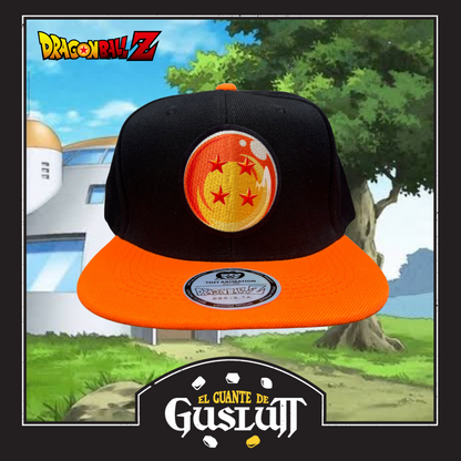 Gorra Dragon Ball Z “4 Stars” Negra-Naranja Snapback