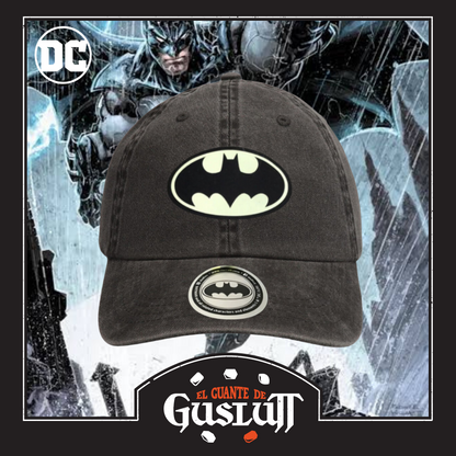 Gorra DC Comics Batman Logo “Glow in the Dark” Gris Vintage