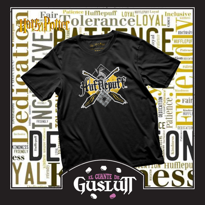 Playera Harry Potter “Hufflepuff Quidditch Team” Negra