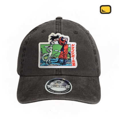 Gorra Dragon Ball Z “Goku vs Freezer” Gris Vintage