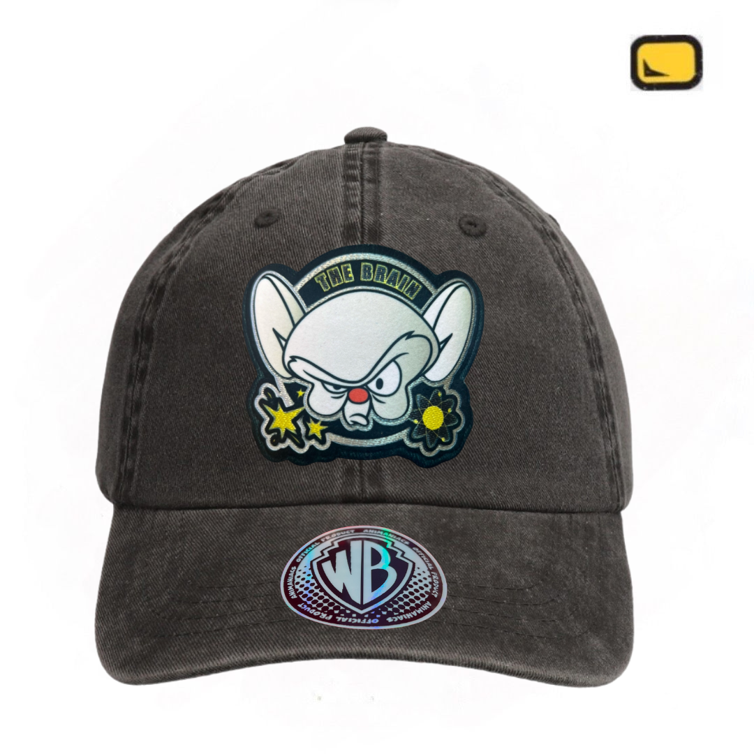 Gorra Animaniacs Pinky and the Brain “The Brain” Gris Vintage