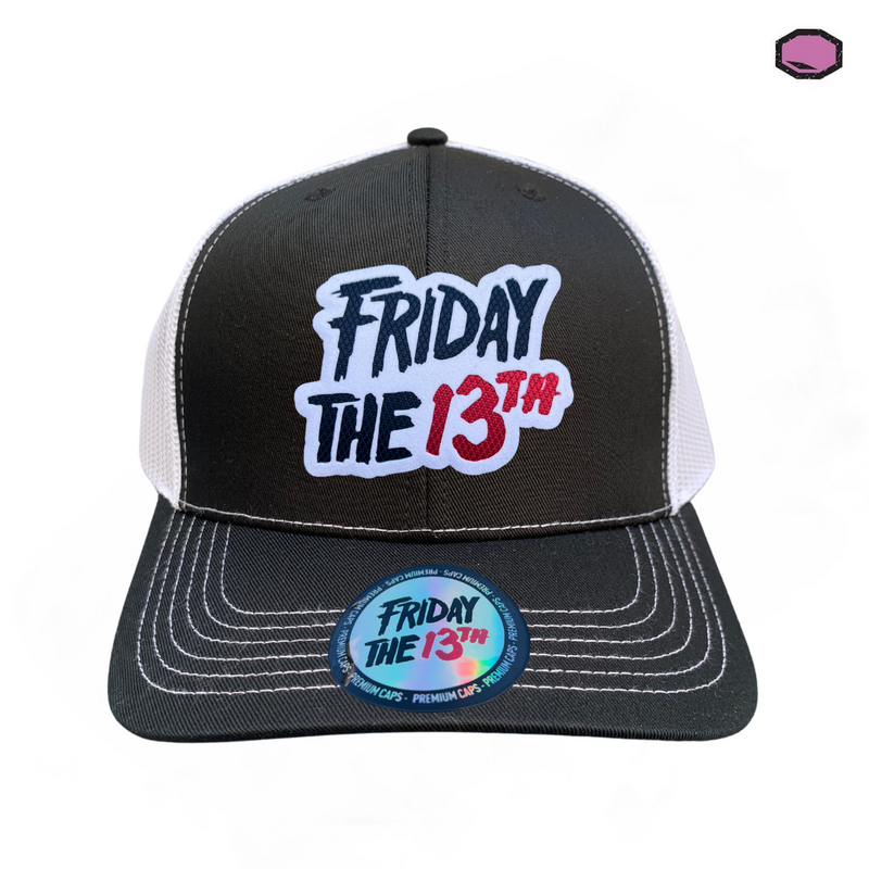 Gorra Friday the 13th “Classic Logo” Negra-Blanca Premium Trucker