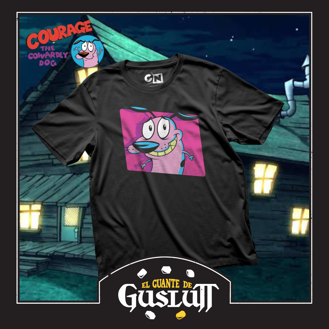 Playera Cartoon Network Coraje el perro Cobarde “Smiling Courage” Negra