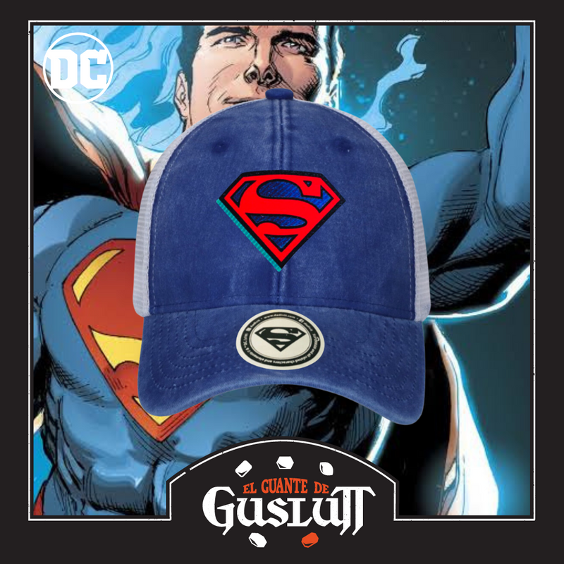 Gorra DC Comics Superman “The Man of Steel” Azul Royal-Blanca Trucker