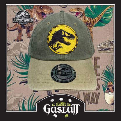 Gorra Jurassic World Verde-Beige Vintage