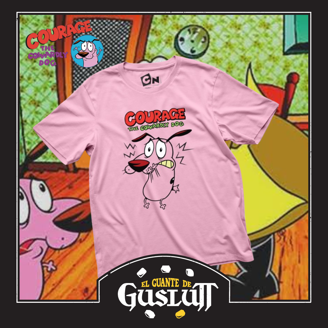 Playera Cartoon Network Coraje el perro Cobarde “Courage” Rosa