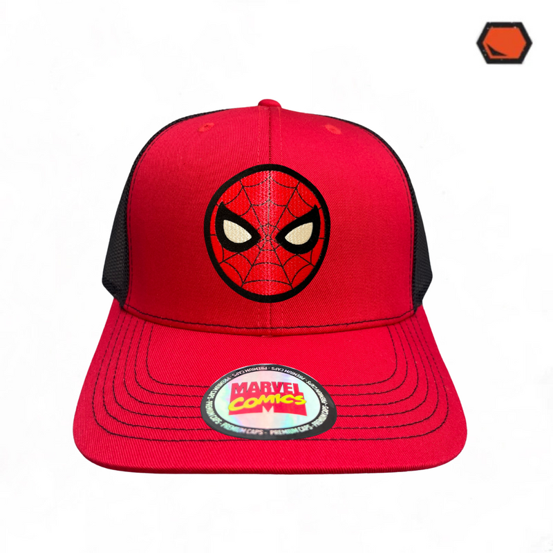 Gorra Spiderman “Arachnoid Sense” Roja-Negra Premium Trucker