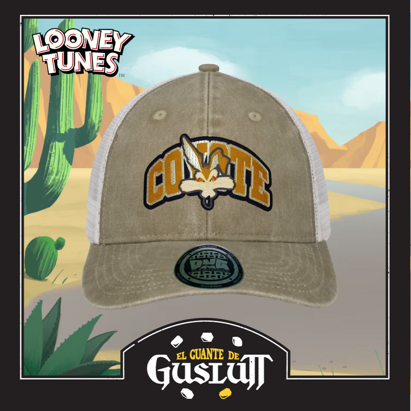 Gorra Looney Tunes “Wile E. Coyote” Beige-Blanca Trucker