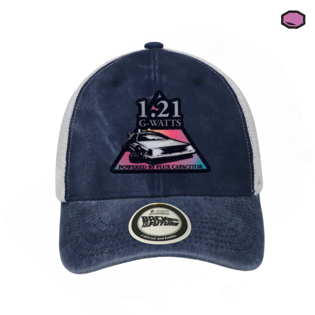 Gorra Back to the Future “1.21 G-Watts” Azul-Blanca  Trucker