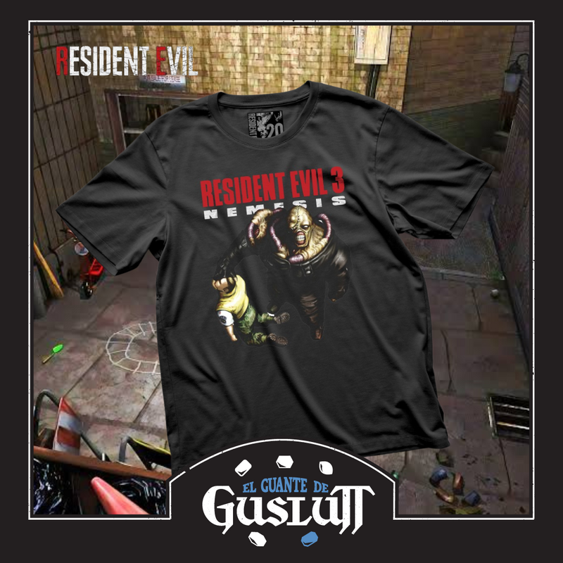 Playera Resident Evil 3 Nemesis “Brad’s Fate” Negra