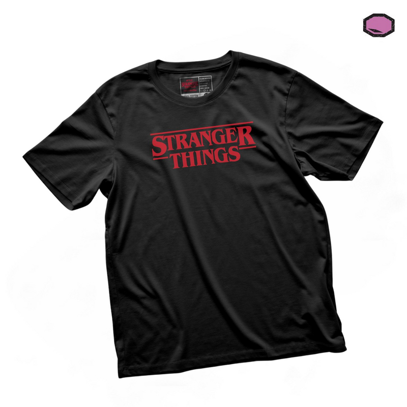 Playera Stranger Things “Classic Logo” Negra