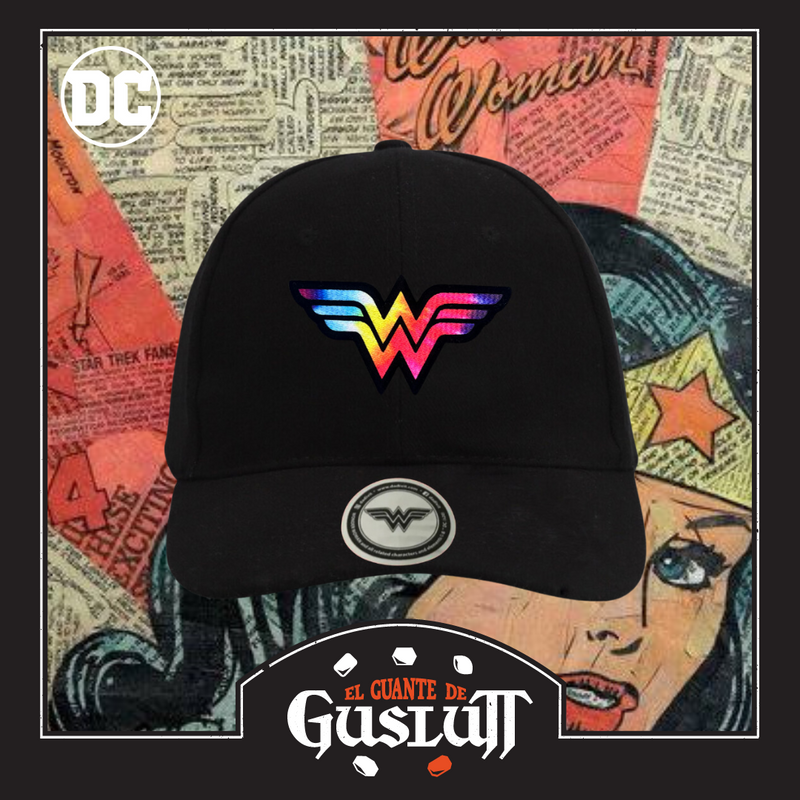 Gorra DC Comics Wonder Woman “Multicolor Logo” Negra