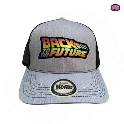 Gorra Back to the Future “Classic Logo” Gris-Negra Premium Trucker