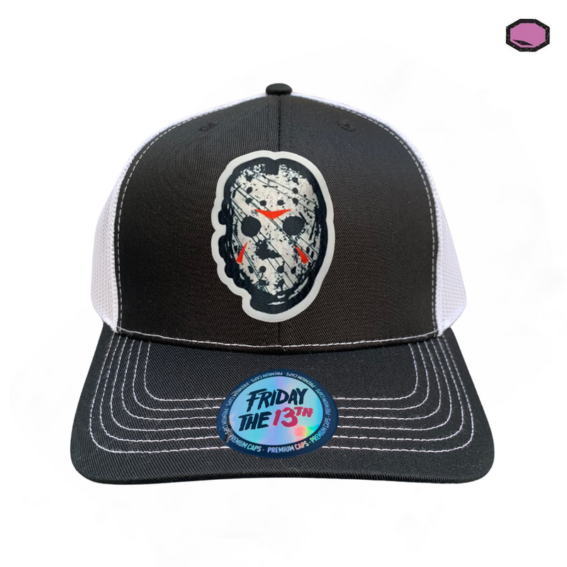 Gorra Friday the 13th “Jason Voorhees” Negra-Blanca Premium Trucker