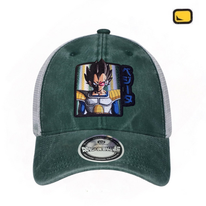 Gorra Dragon Ball Z “Vegeta” Verde-Blanca Trucker