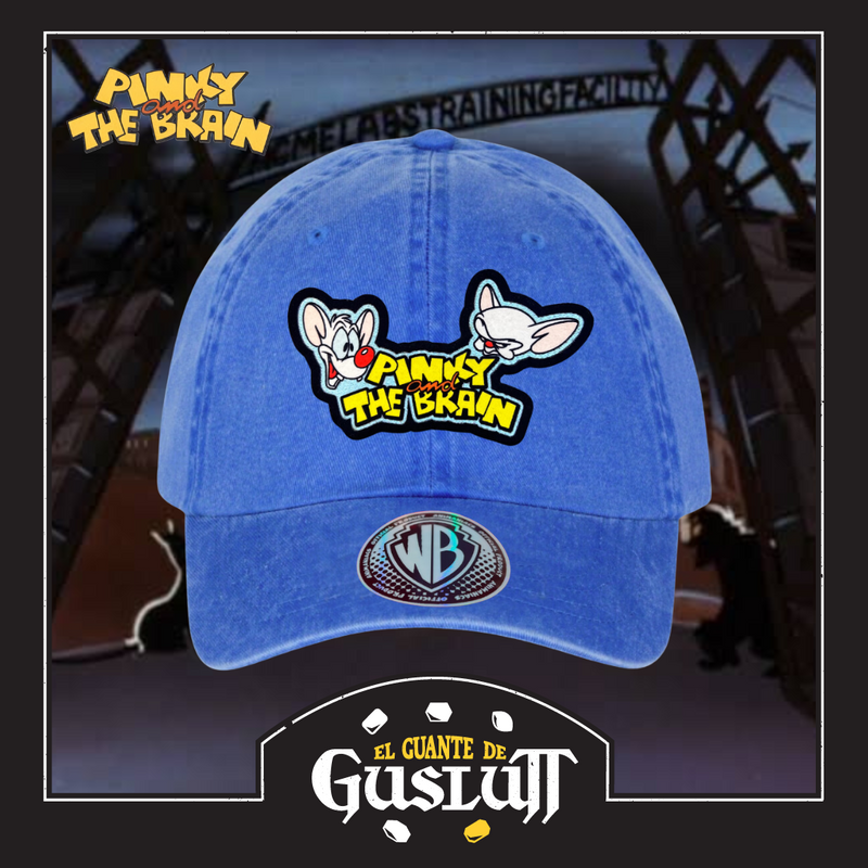 Gorra Animaniacs “Pinky and the Brain Logo” Azul Royal Vintage