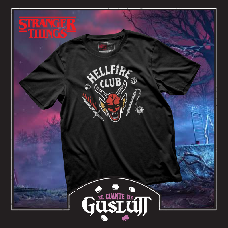 Playera Stranger Things “Hellfire Club” Negra