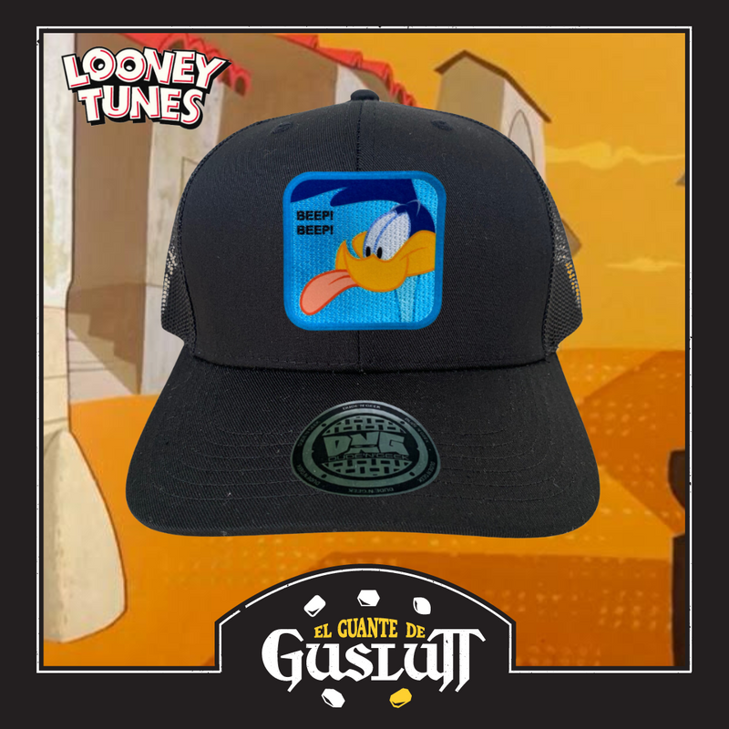 Gorra Looney Tunes “Beep-Beep Road Runner” Negra Premium Trucker