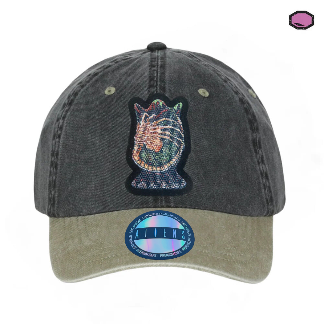 Gorra Aliens “Facehugger & Egg” Gris-Beige Vintage