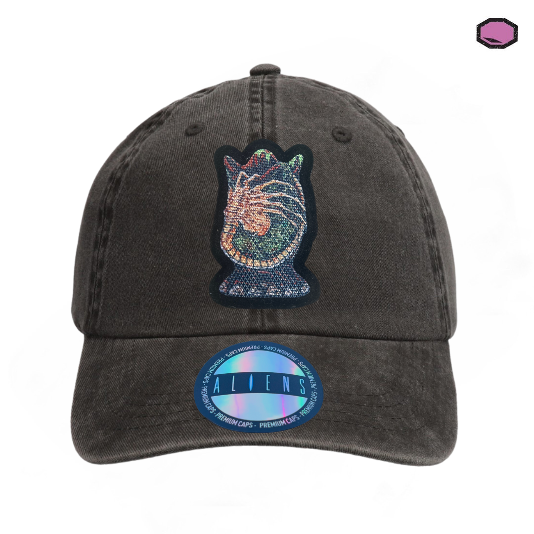 Gorra Aliens “Facehugger & Egg” Gris Vintage