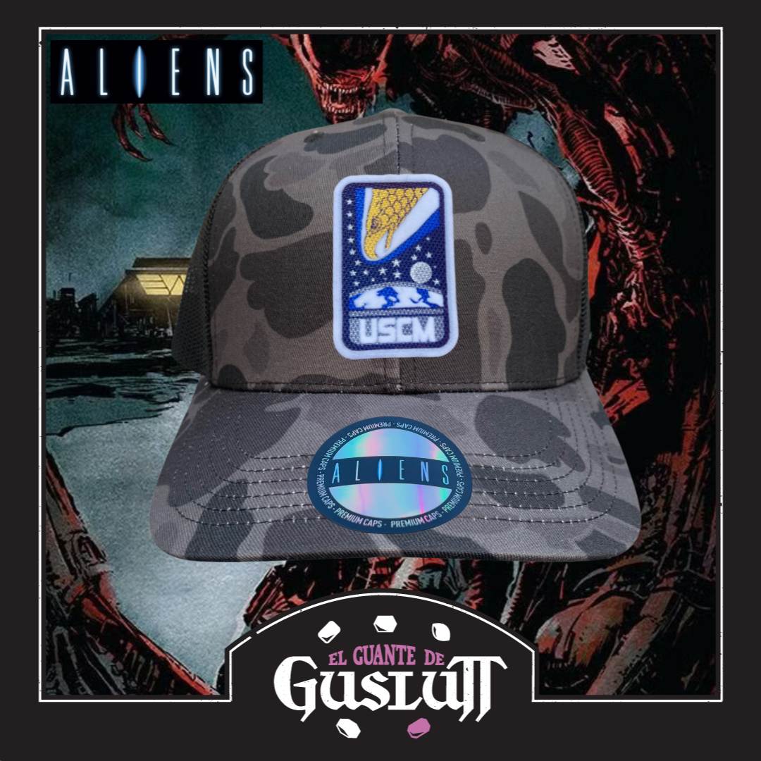 Gorra Aliens “USCM Corps” Camo Premium Trucker