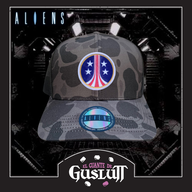 Gorra Aliens “USCM” Logo Camo Premium Trucker