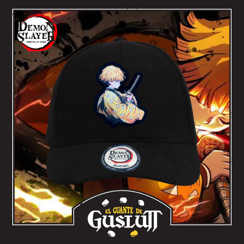 Gorra Demon Slayer: Kimetsu No Yaiba “Zenitsu Agatsuma” Negra