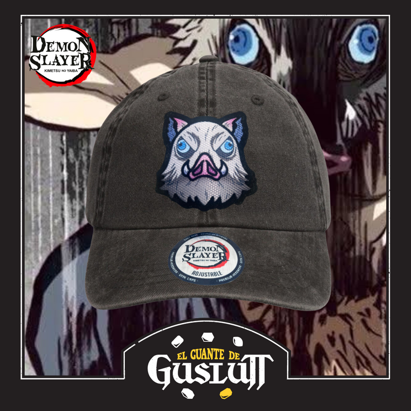 Gorra Demon Slayer: Kimetsu No Yaiba “The King of the Mountains Inosuke” Gris Vintage