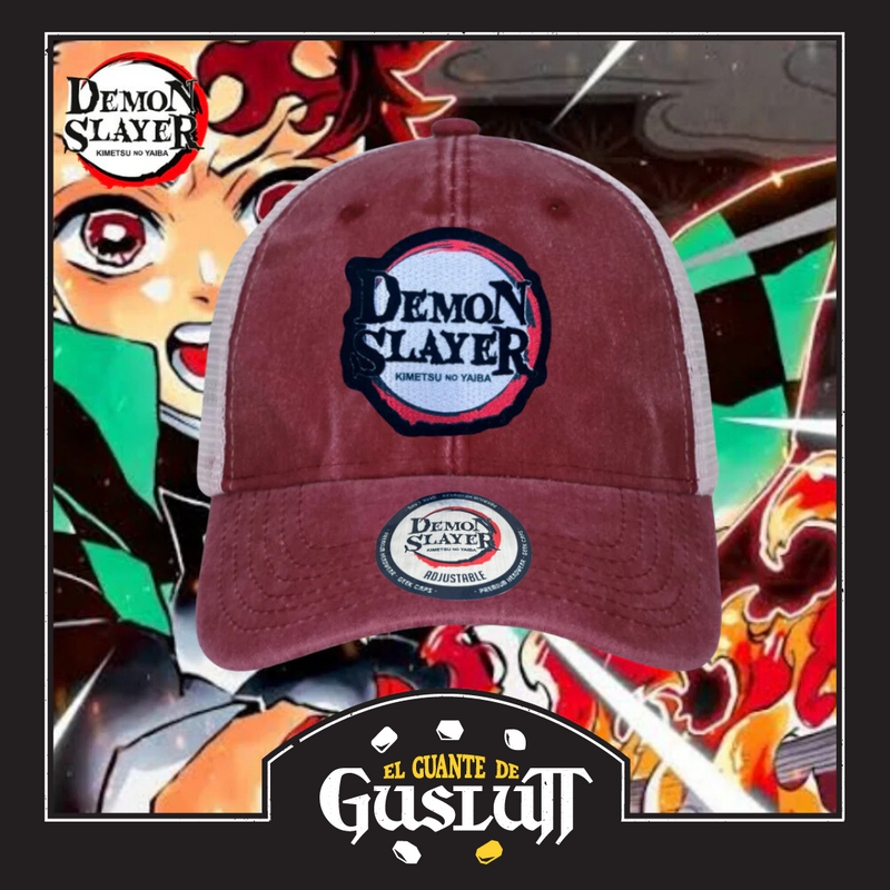 Gorra Demon Slayer: Kimetsu No Yaiba Logo Roja-Blanca Trucker