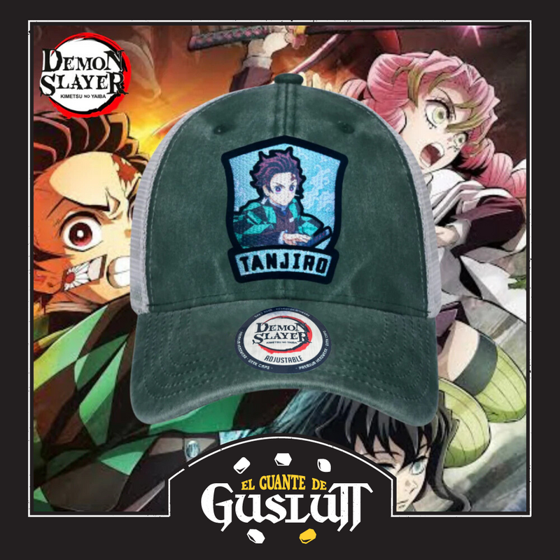 Gorra Demon Slayer: Kimetsu No Yaiba “Tanjiro Kamado” Verde-Blanca Trucker