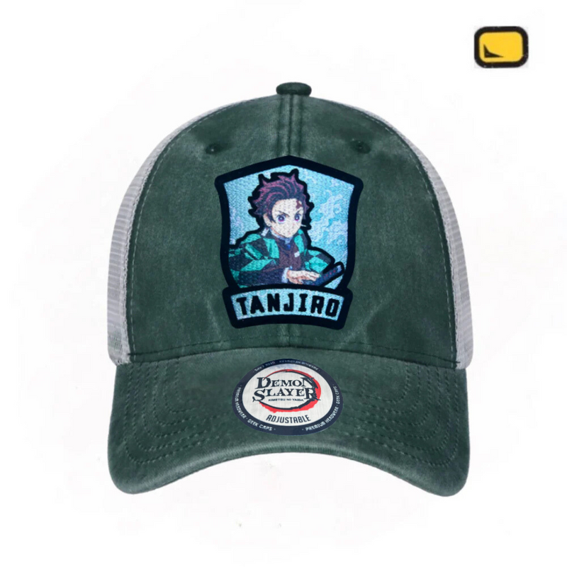 Gorra Demon Slayer: Kimetsu No Yaiba “Tanjiro Kamado” Verde-Blanca Trucker