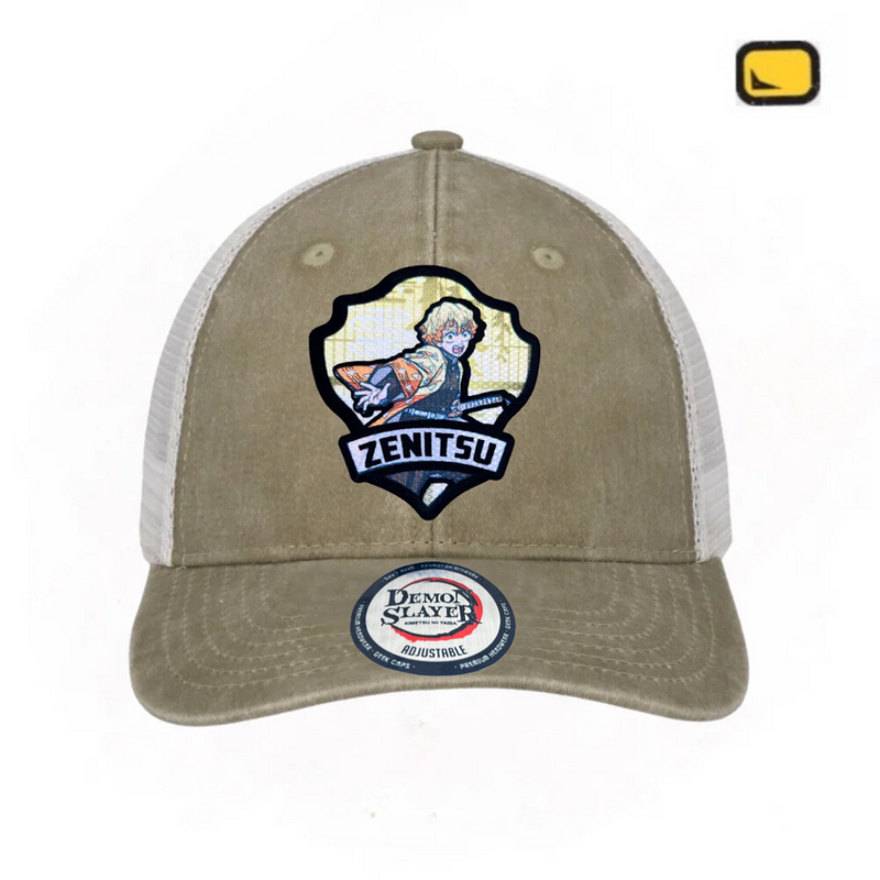 Gorra Demon Slayer: Kimetsu No Yaiba “Zenitsu Agatsuma” Beige-Blanca Trucker