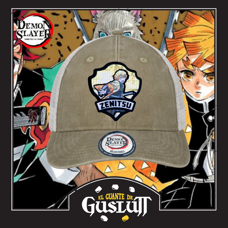 Gorra Demon Slayer: Kimetsu No Yaiba “Zenitsu Agatsuma” Beige-Blanca Trucker