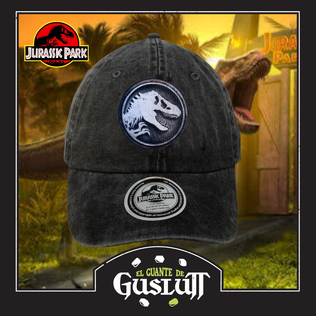 Gorra Jurassic Park Silver Logo Gris Vintage