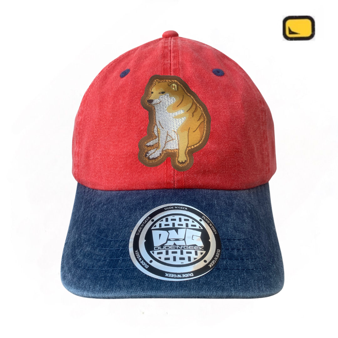 Gorra Cheems Roja-Azul Vintage