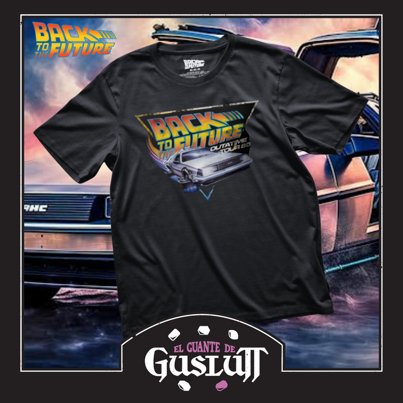 Playera Back to the Future “Outatime Tour” Negra