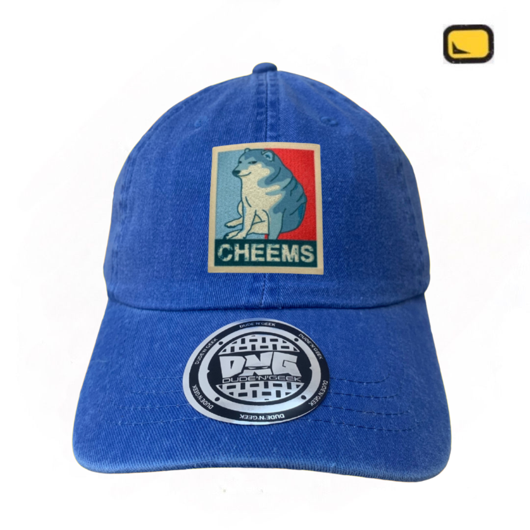 Gorra Cheems “Bicolor Meme” Azul Royal Vintage