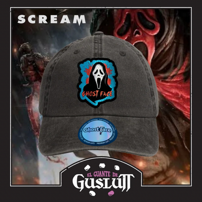 Gorra Scream “Ghostface” Gris Vintage