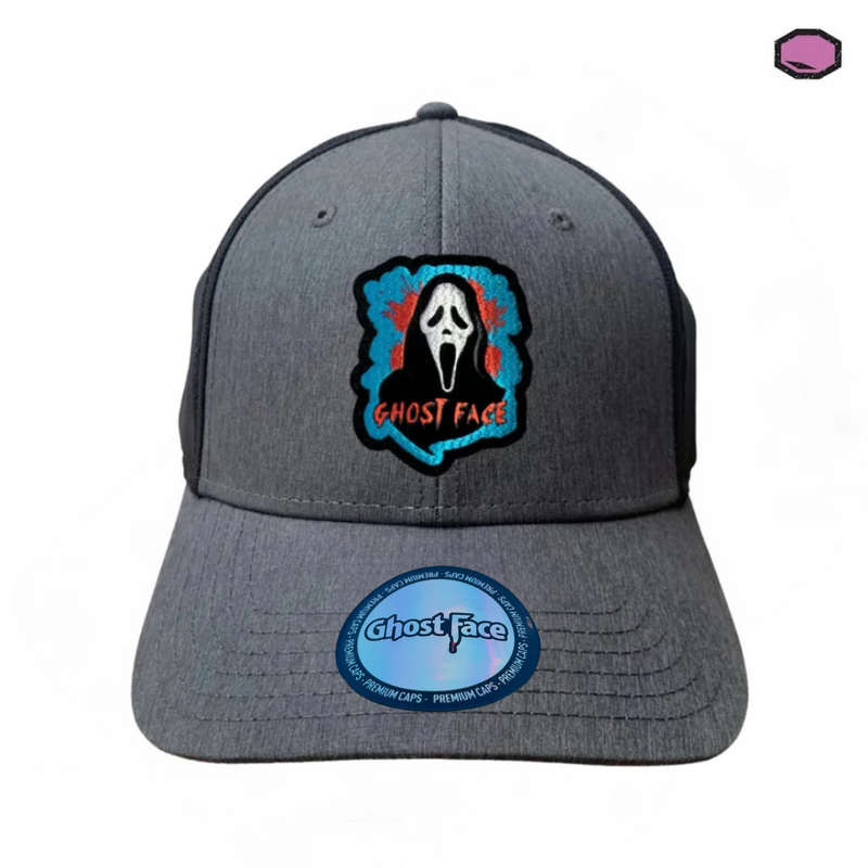 Gorra Scream “Ghostface”  Premium Flex Fit Gris