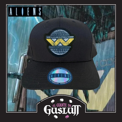 Gorra Aliens “Weyland-Yutani” Logo Negra Premium Trucker