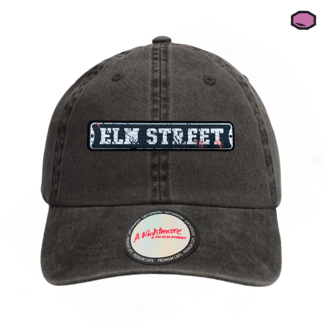 Gorra A Nightmare on Elm Street “Street Sign” Gris Vintage